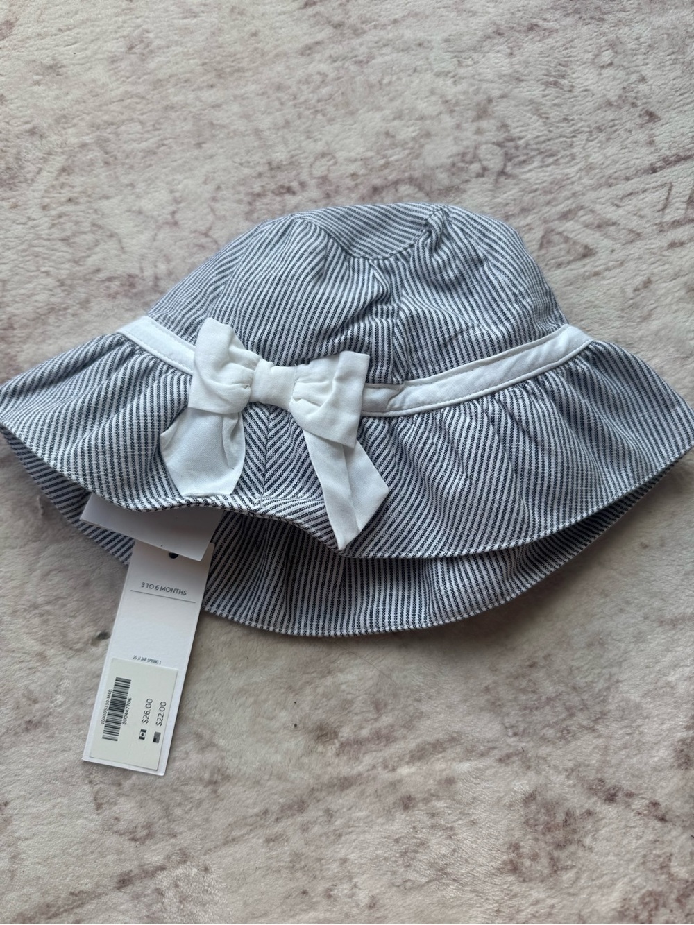 Janie and Jack baby girl Sunhat 3-6m nwt